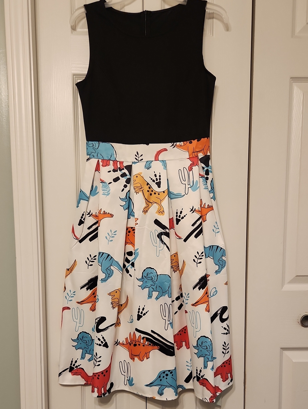 Black Bodice Womens Dress Dinosaur Print Skirt - Dress Lily- Dressfo